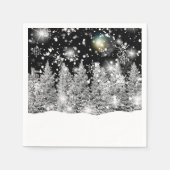 Winter Solstice Schneefall Serviette (Vorderseite)
