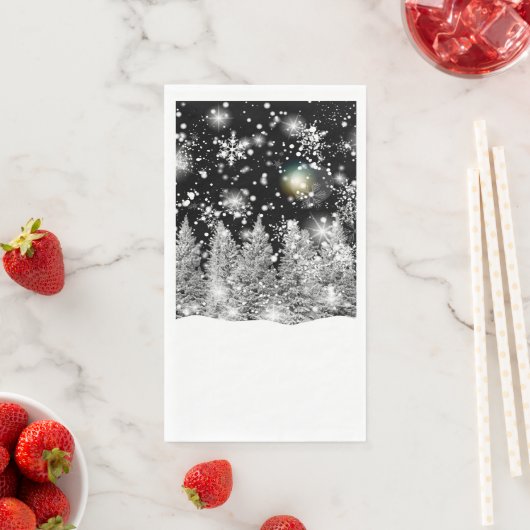 Winter Solstice Schneefall Serviette (Beispiel)