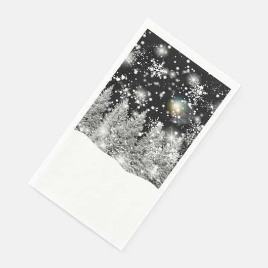Winter Solstice Schneefall Serviette (Ecke)