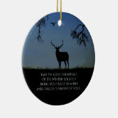 Winter Solstice Segen mit Elk und Raven Keramik Ornament (Rechts)