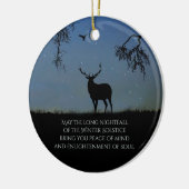 Winter Solstice Segen mit Elk und Raven Keramik Ornament (Links)