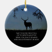 Winter Solstice Segen mit Elk und Raven Keramik Ornament (Hinten)
