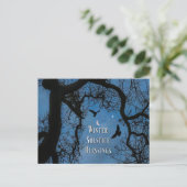 Winter Solstice Segings Raven Oak Tree Moon Postkarte (Stehend Vorderseite)