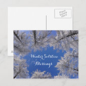Winter Solstice Segnungen Winterbäume und Himmel Postkarte (Vorne/Hinten)