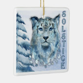 Winter Solstice Snow Leopard Keramikornament (Rechts)