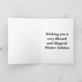 Winter Solstice Snowflake Fee Weihnachten-Karte Feiertagskarte (Innenseite)