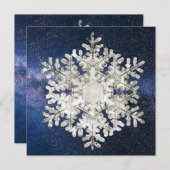 Winter Solstice Snowflake Kristallgeometrie Feiertagskarte (Vorne/Hinten)