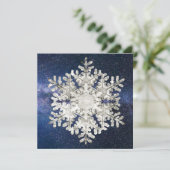 Winter Solstice Snowflake Kristallgeometrie Feiertagskarte (Stehend Vorderseite)