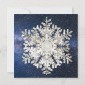 Winter Solstice Snowflake Kristallgeometrie Feiertagskarte (Rückseite)