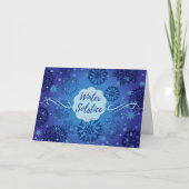 Winter Solstice Snowflakes Design Karte (Vorderseite)
