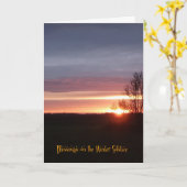 Winter Solstice Sonnenaufgang Karte (Gelbe Blume)