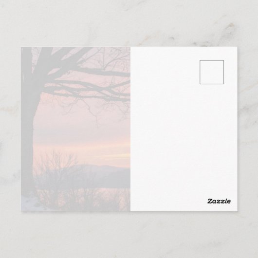 Winter Solstice Sunset Postkarte (Rückseite)
