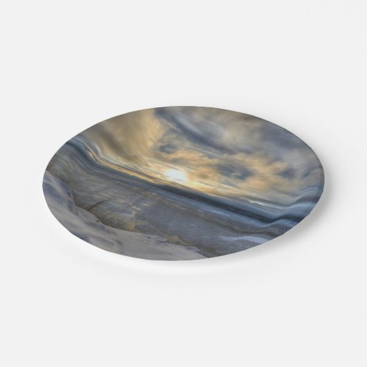 Winter Solstice Turnonce Arm Pappteller (Schrägansicht)