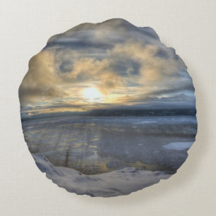 Winter Solstice Turnonce Arm Rundes Kissen