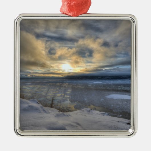 Winter Solstice Turnonce Arm Silbernes Ornament (Vorne)