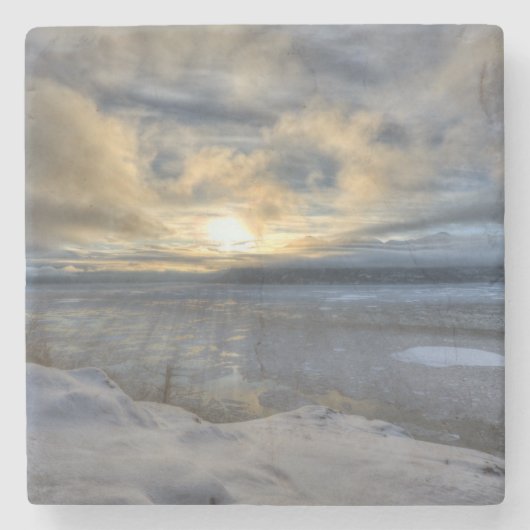 Winter Solstice Turnonce Arm Steinuntersetzer (Vorderseite)
