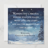 Winter Solstice - Urlaubskarte Karte (Rückseite)