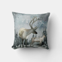 Winter Solstice Wald Stag Deer Throw Pi
