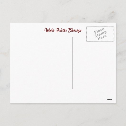 Winter Solstice Weihnachten Fox Winterschnee (Rückseite)