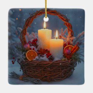 Winter Solstice Weihnachten Gewürze Kerzen Keramikornament