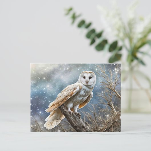 Winter Solstice Weihnachten Magische Eule verzaube (Stehend Vorderseite)