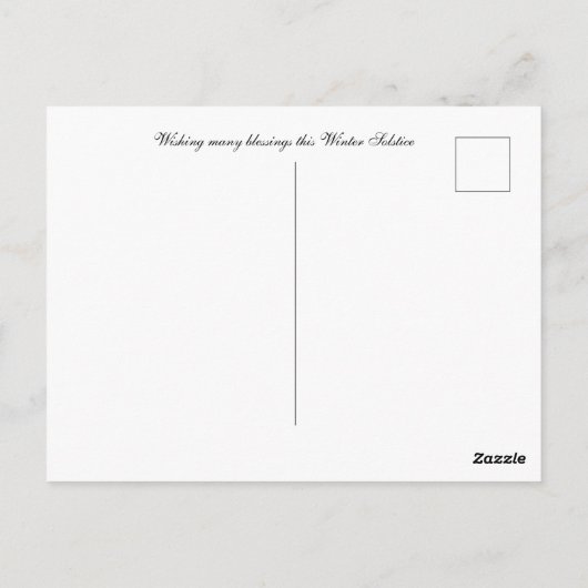 Winter Solstice Weihnachten mit Delphinen Postkarte (Rückseite)