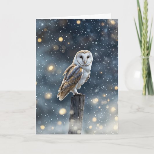 Winter Solstice Weihnachten mit schöner Schneeauge Karte (Vorderseite)