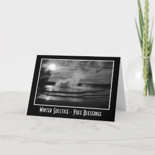 Winter Solstice Weihnachten mit Wellen, die Wasser