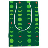 Winter Solstice Weihnachten Wicca Moon Phasing Red Mittlere Geschenktüte (Vorderseite)