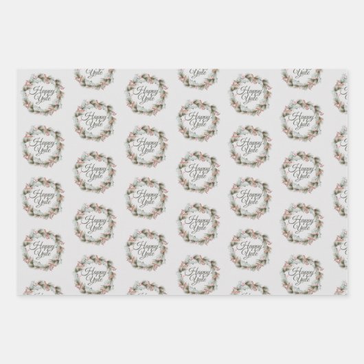 Winter Solstice Weihnachten Wrapping Paper Set 3 Geschenkpapier Set (Vorderseite 2)