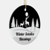 Winter Solstice Winterwald Keramik Ornament (Rechts)