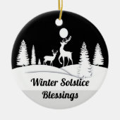 Winter Solstice Winterwald Keramik Ornament (Vorne)