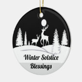 Winter Solstice Winterwald Keramik Ornament (Links)