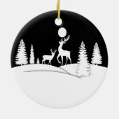 Winter Solstice Winterwald Keramik Ornament (Hinten)
