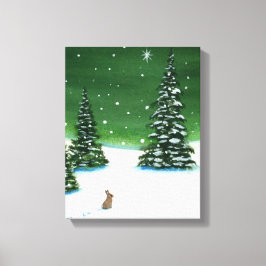 Winter Solstice Wonder Rabbit Art von AmyLyn Bihrl Leinwanddruck