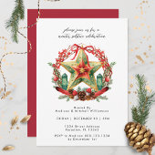 Winter Solstice Wreath Star Weihnachts-Weihnachten Einladung