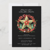 Winter Solstice Wreath Star Weihnachts-Weihnachten Einladung (Vorderseite)