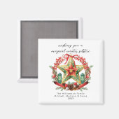 Winter Solstice Wreath Star Weihnachts-Weihnachten Magnet (Vorderseite/Rückseite)