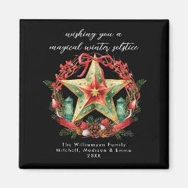 Winter Solstice Wreath Star Weihnachts-Weihnachten Magnet