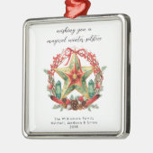 Winter Solstice Wreath Star Weihnachts-Weihnachten Ornament Aus Metall (Links)