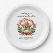 Winter Solstice Wreath Star Weihnachts-Weihnachten Pappteller (Vorderseite)