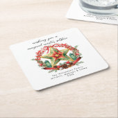 Winter Solstice Wreath Star Weihnachts-Weihnachten Rechteckiger Pappuntersetzer (angewinkelt)