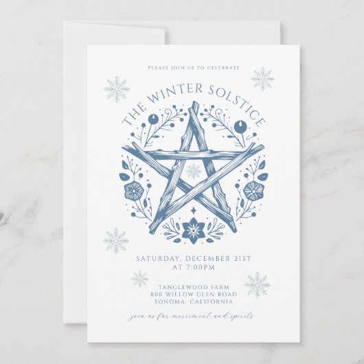 Winter Solstice Yuletide Party Einladung (Vorderseite)