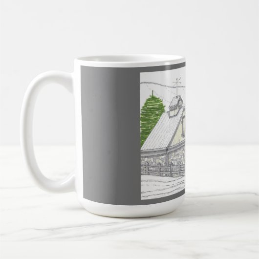 Winter Soltice Farm 15oz Tasse (Links)