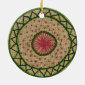 Winter-/Sommer-Mandala-Verzierung Keramikornament (Hinten)