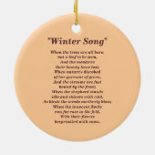 "Winter Song" Keramik Ornament (Hinten)