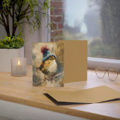 Winter Songbird in Knit Hat | Fawn Greeting Karte