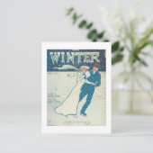 Winter Songbook Cover Postkarte (Stehend Vorderseite)
