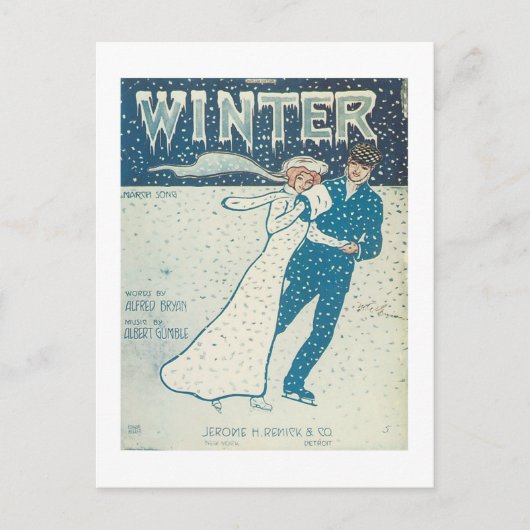 Winter Songbook Cover Postkarte (Vorderseite)