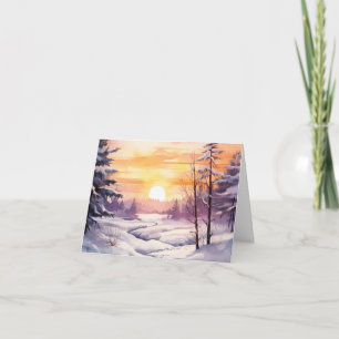 Winter-Sonnenaufgang Ermutigungskarte Dankeskarte